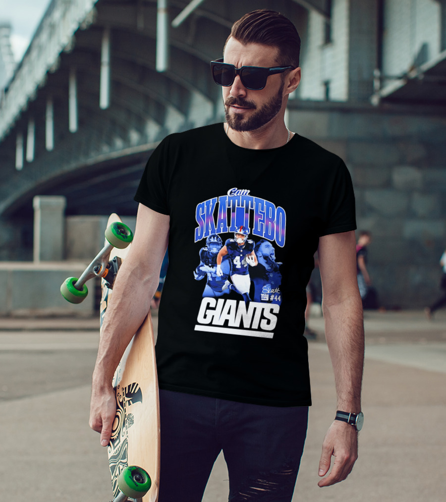 Cam Skattebo Giants #44 Triple Pic T-Shirt