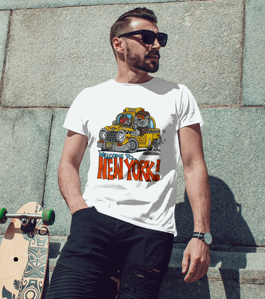 Welcome To New York Taxi Cat Adventure 1937 T-Shirt