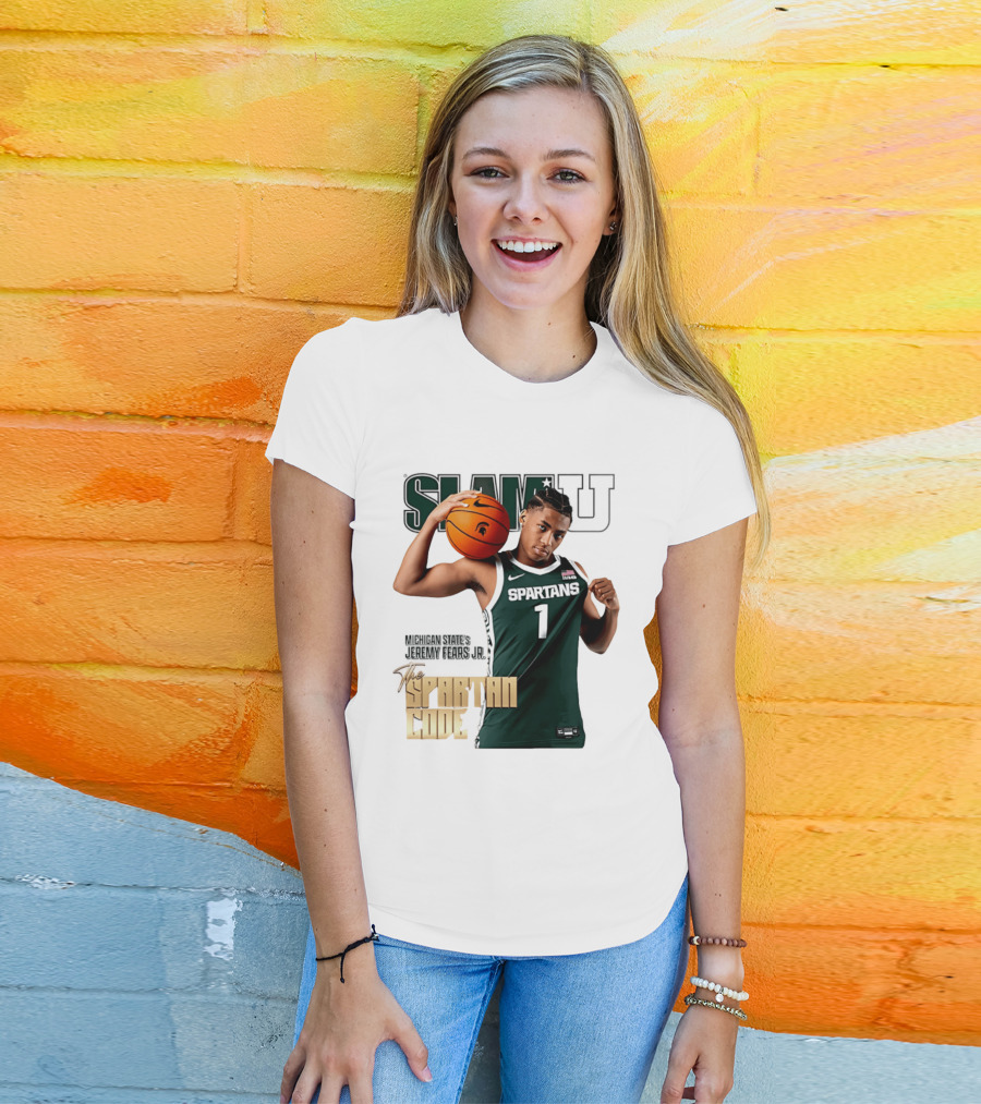SlamU Jeremy Fears Jr Spartans The Spartan Code Michigan State T-Shirt