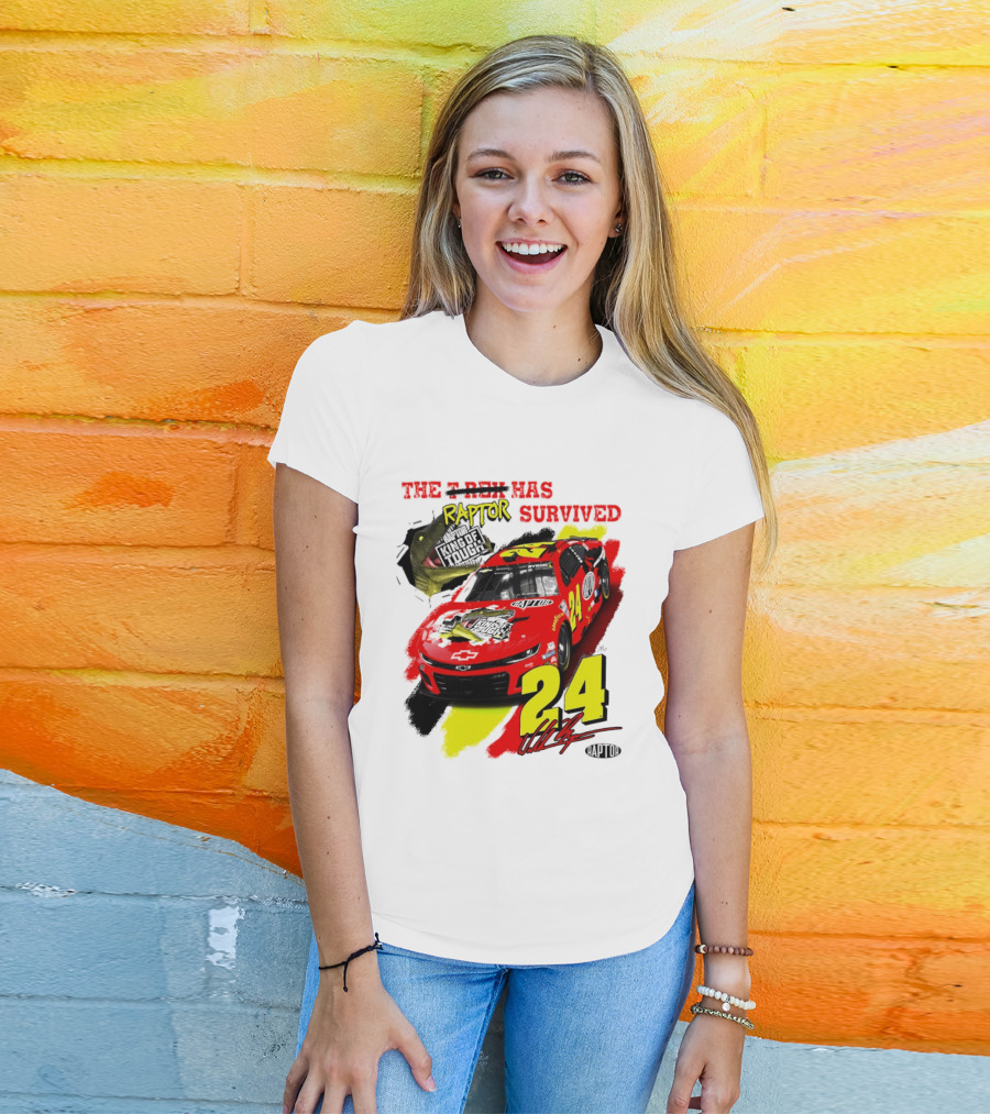 William Byron 24 NASCAR Chevrolet Camaro Raptor Survived King Of Tough T-Shirt
