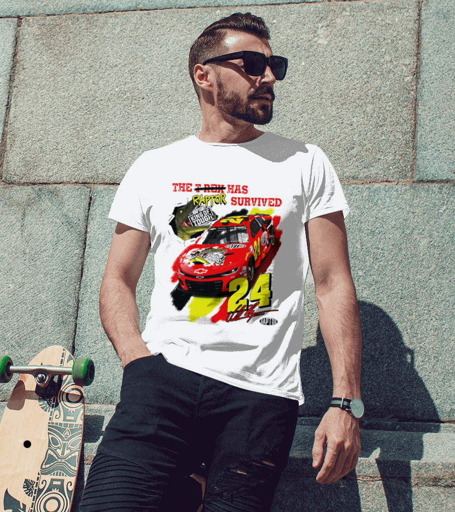 William Byron 24 NASCAR Chevrolet Camaro Raptor Survived King Of Tough T-Shirt