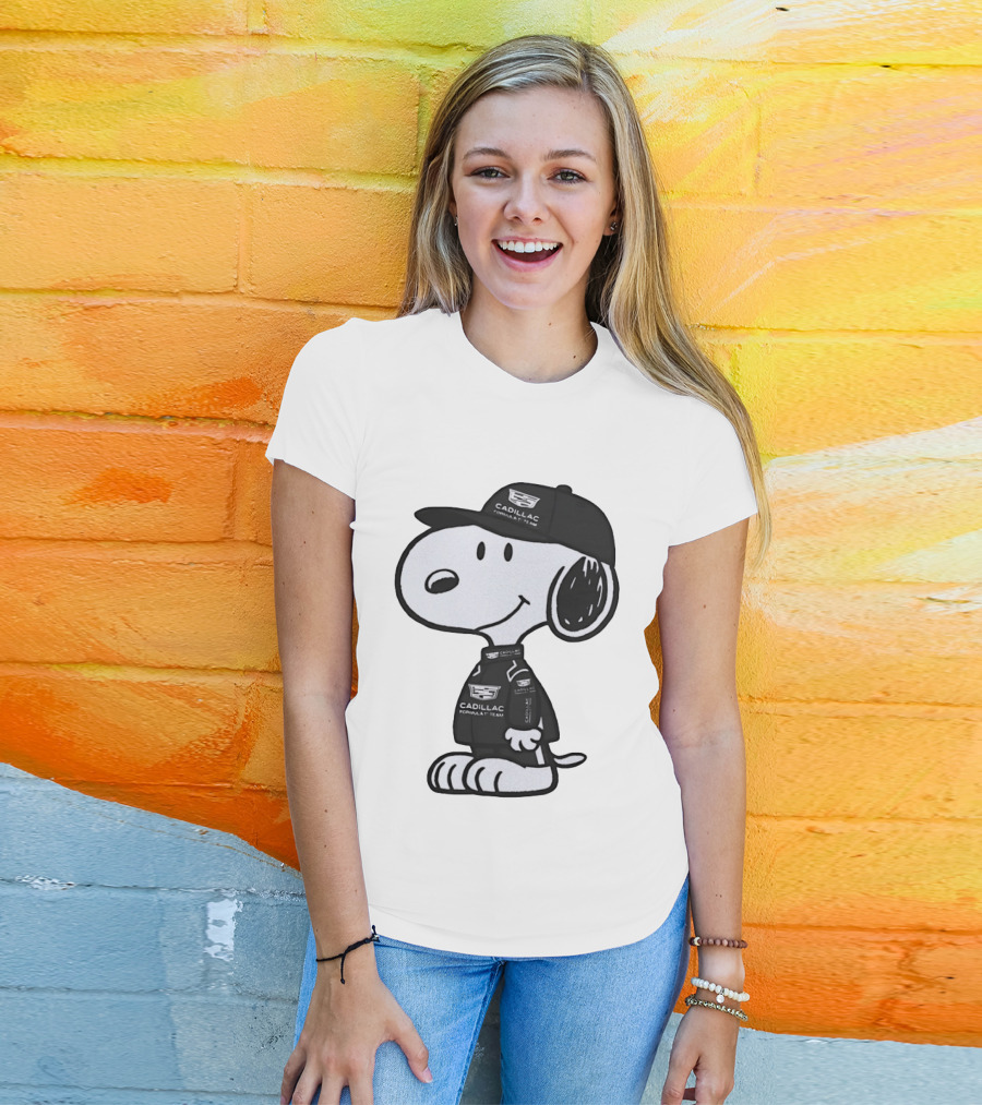 Peanuts Snoopy Cadillac Formula 1 Team Racing Outfit T-Shirt