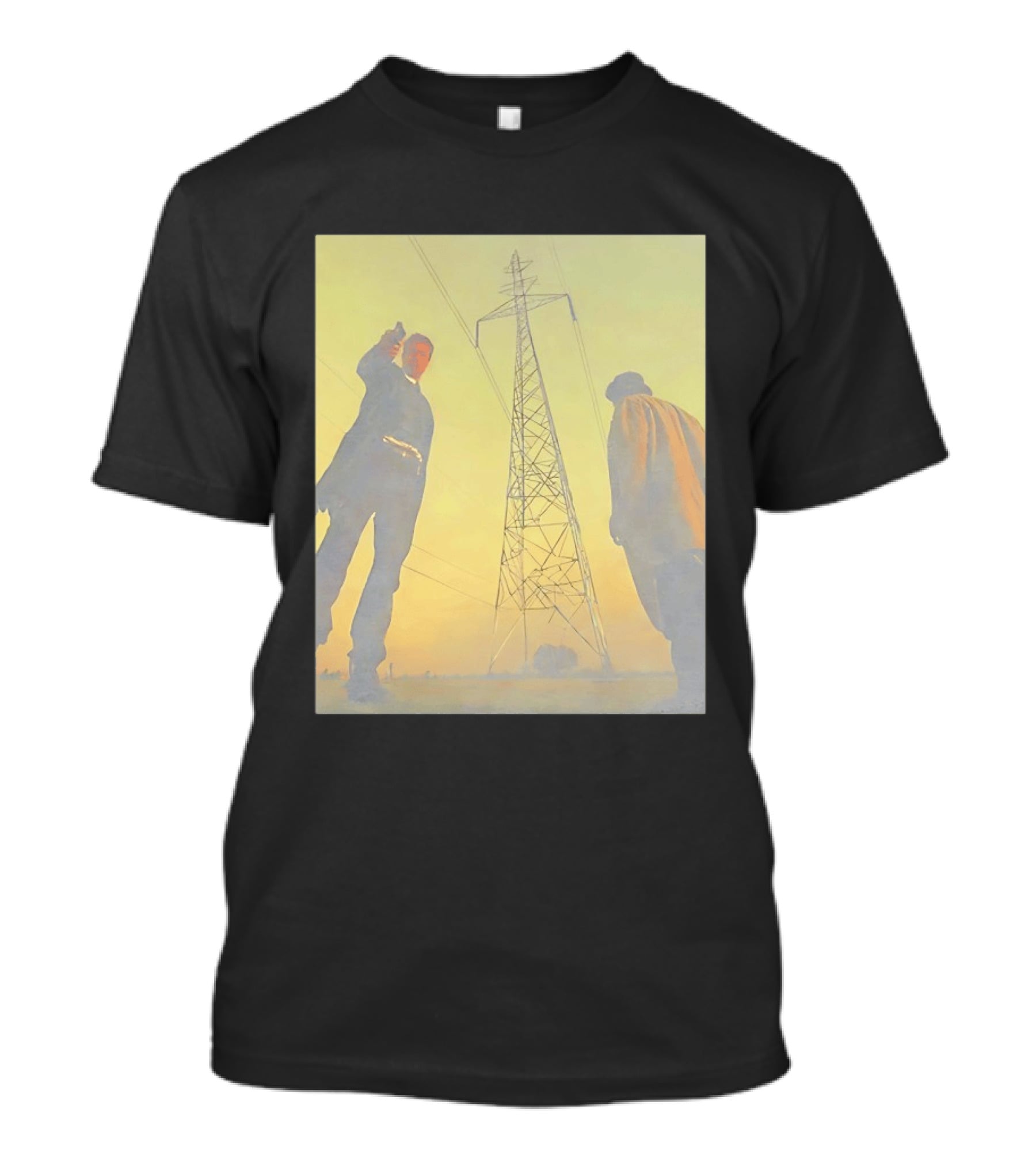 Brad Pitt Se7en Movie Scene With Gunpoint And Power Lines T-Shirt