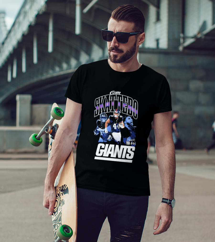 Giant Skattebo Giants Football Blue Sports Team #34 T-Shirt