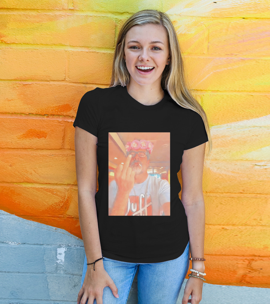 Jeffrey Dean Morgan The Walking Dead Negan Roses And The Middle Finger T-Shirt
