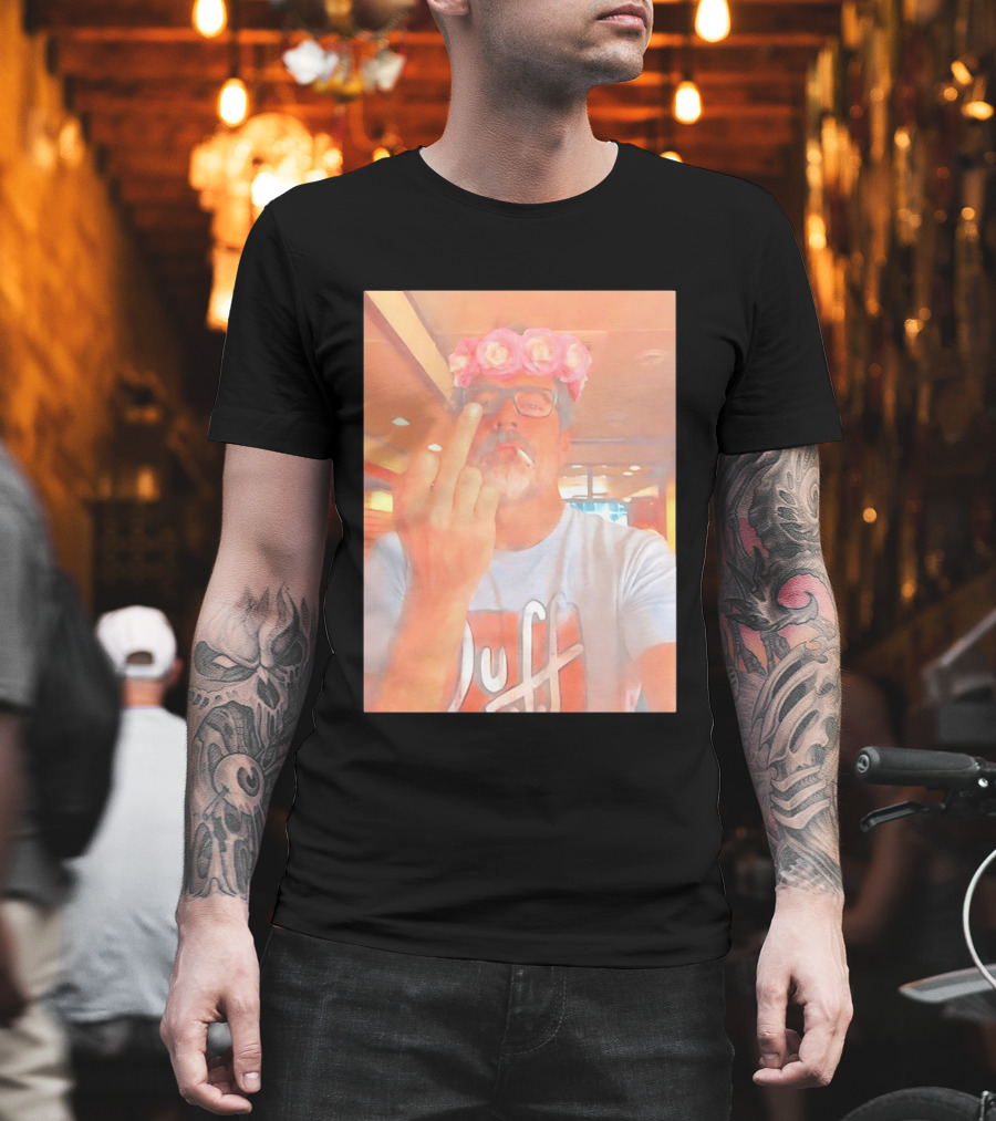 Jeffrey Dean Morgan The Walking Dead Negan Roses And The Middle Finger T-Shirt
