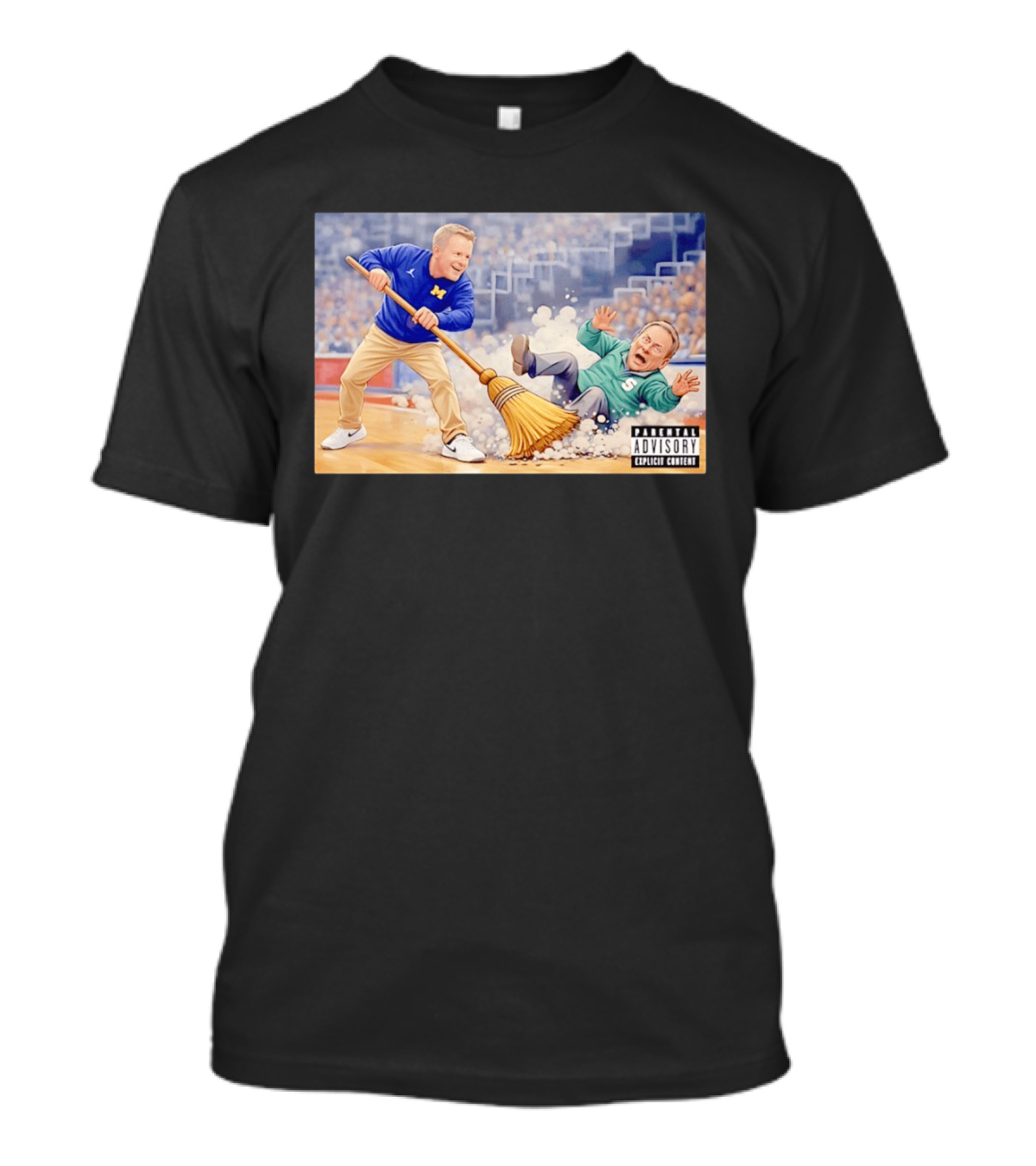 Michigan Wolverines Sweep Michigan State Spartans Parental Advisory T-Shirt