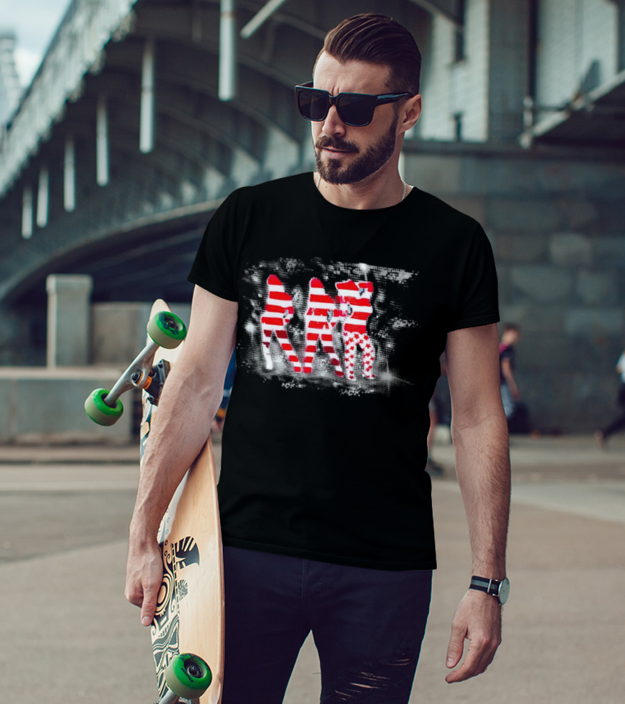Red And White Striped Stars T-Shirt