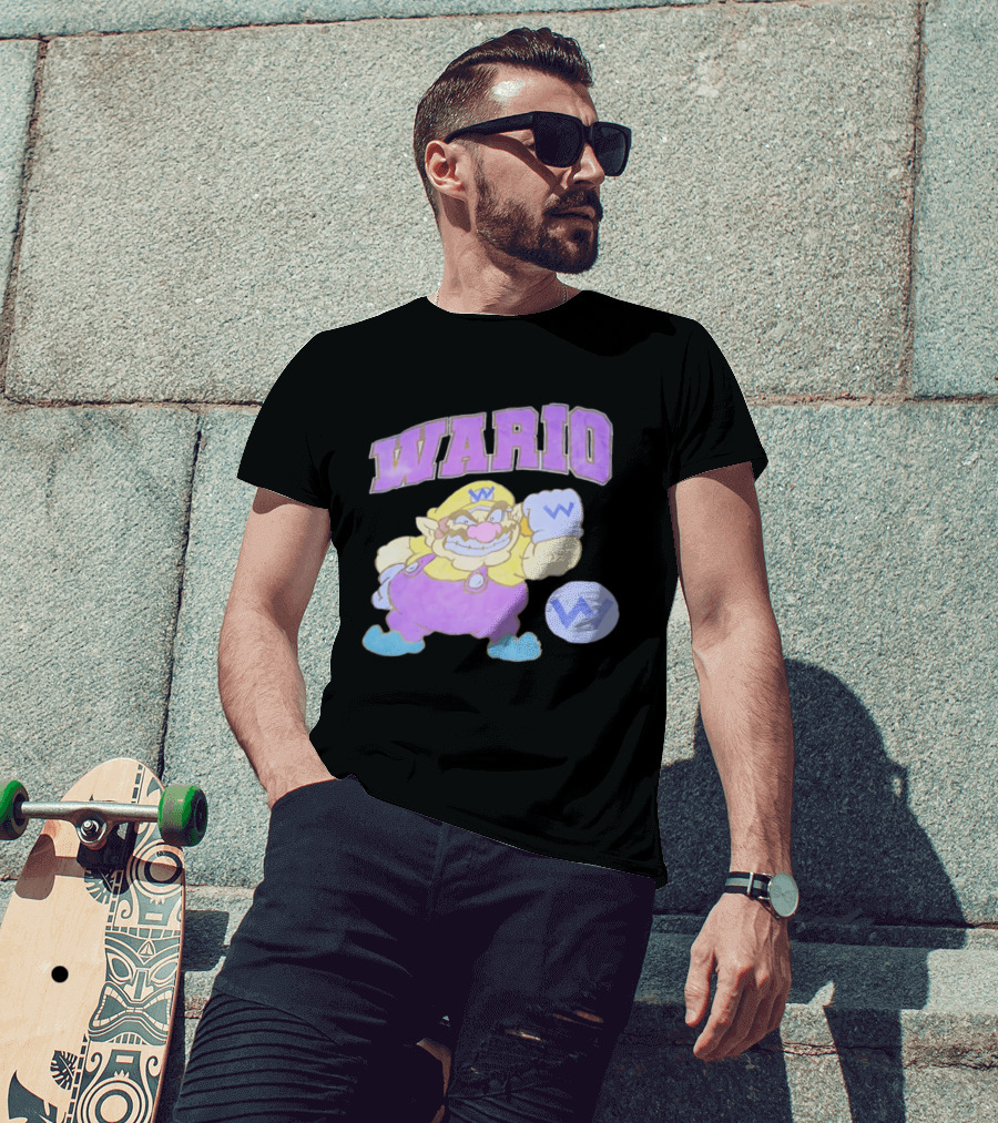 Wario Character With Purple T-Shirt