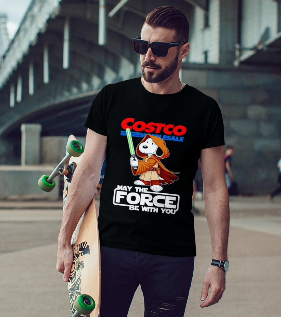 Snoopy Costco Wholesale May The Force Be With You Star Wars Jedi Lightsaber T-Shirt