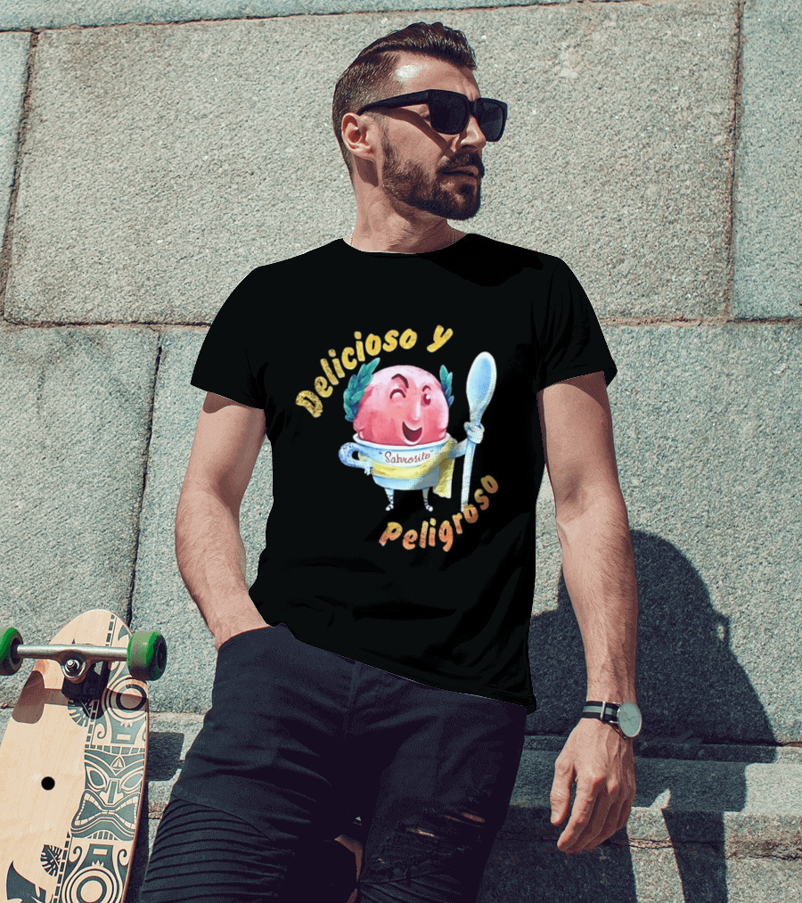 Delicioso Y Sabrosito Peligroso Helado Sonriente Dibujos Animados Cucharón T-Shirt