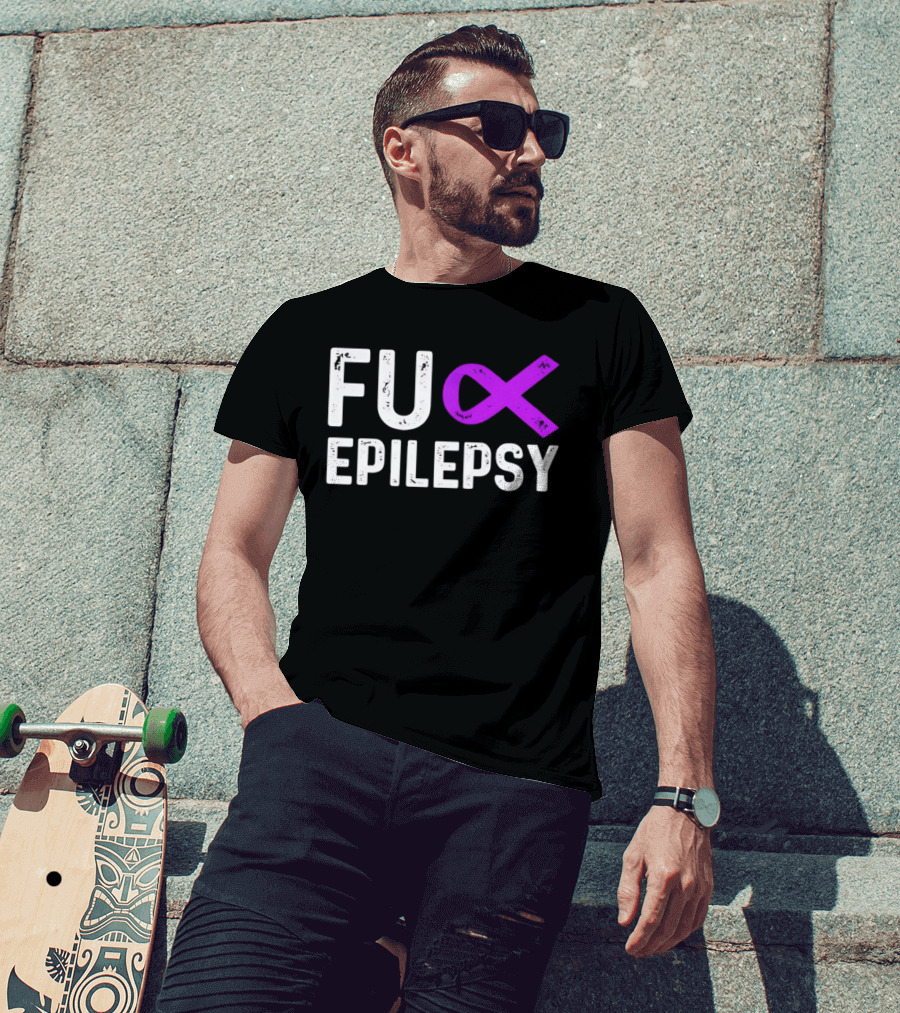 Fuck Epilepsy Purple Ribbon Awareness T-Shirt