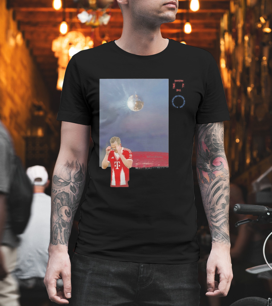 Harry Kane Bayern Munich Disco Ball Football T-Shirt