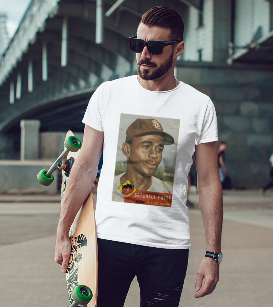 Satchell Paige St. Louis Browns Pitcher Vintage Baseball Card T-Shirt
