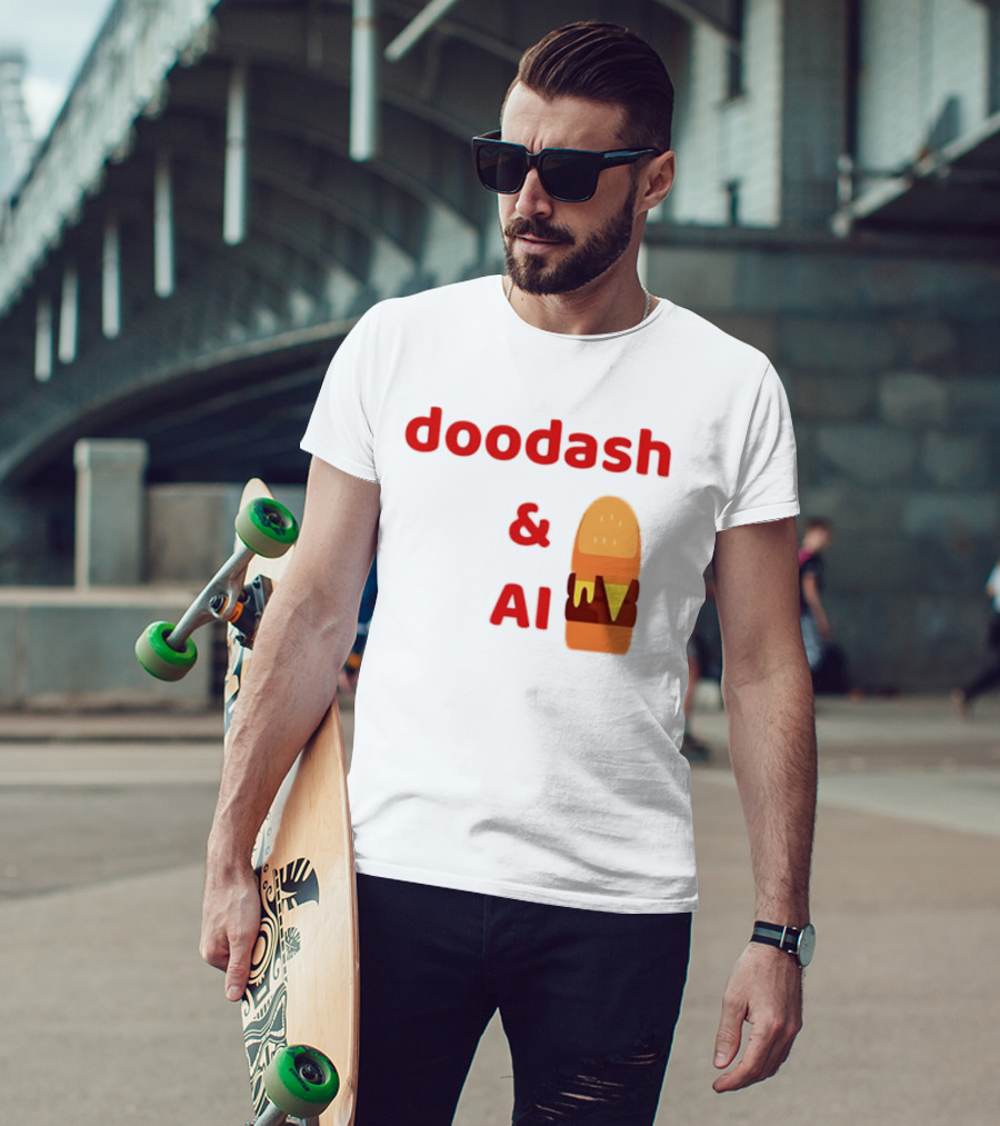 Doodash AI Burger Fast Food Delivery T-Shirt