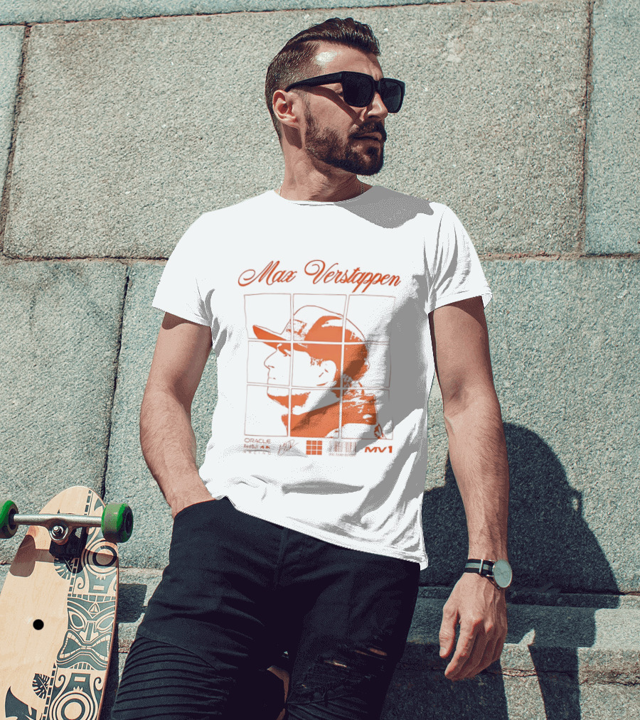 Max Verstappen Red Bull Racing Driver Puzzle T-Shirt