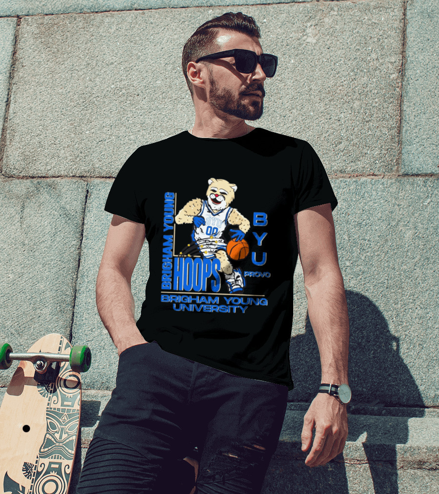 Brigham Young University Hoops BYU Provo Basketball Bear T-Shirt