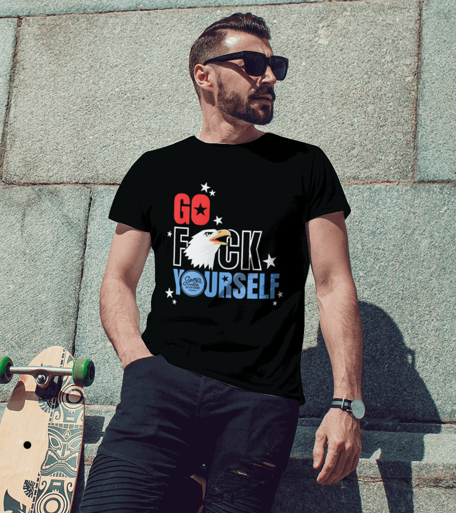 Go Fck Yourself Eagle Star Patriotic Humor T-Shirt