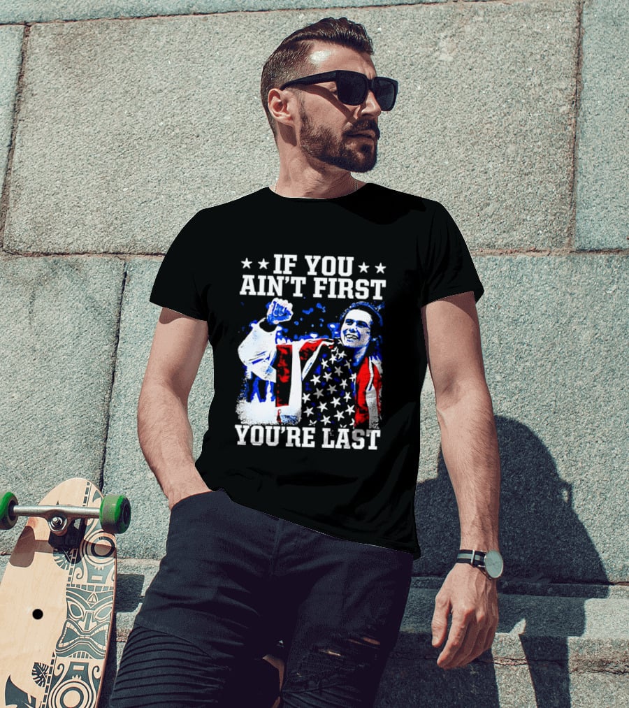 Jack Hughes If You Ain't First You're Last 2026 Winter Olympics USA Flag Victory T-Shirt