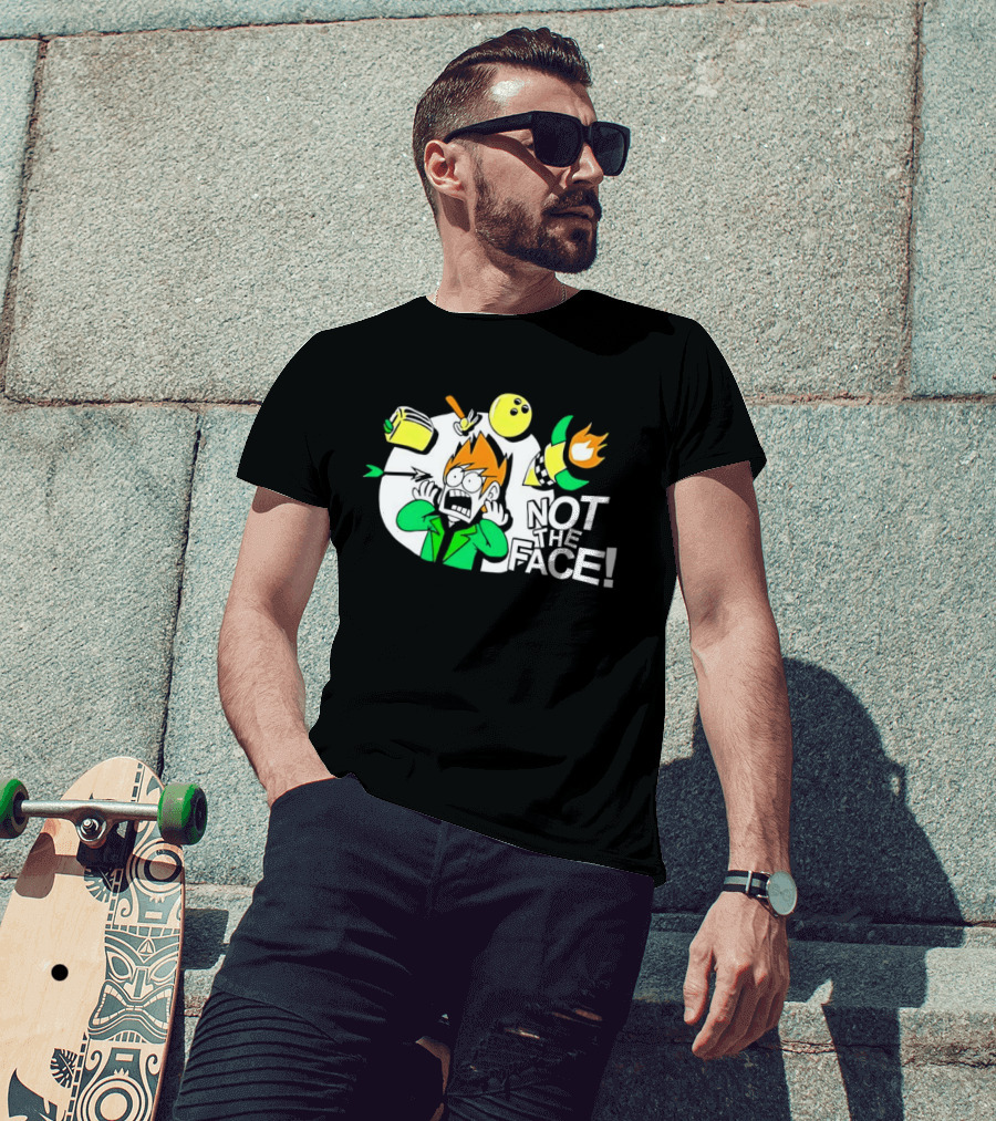 Eddsworld Not The Face Cartoon Humor Expression Colorful Characters T-Shirt