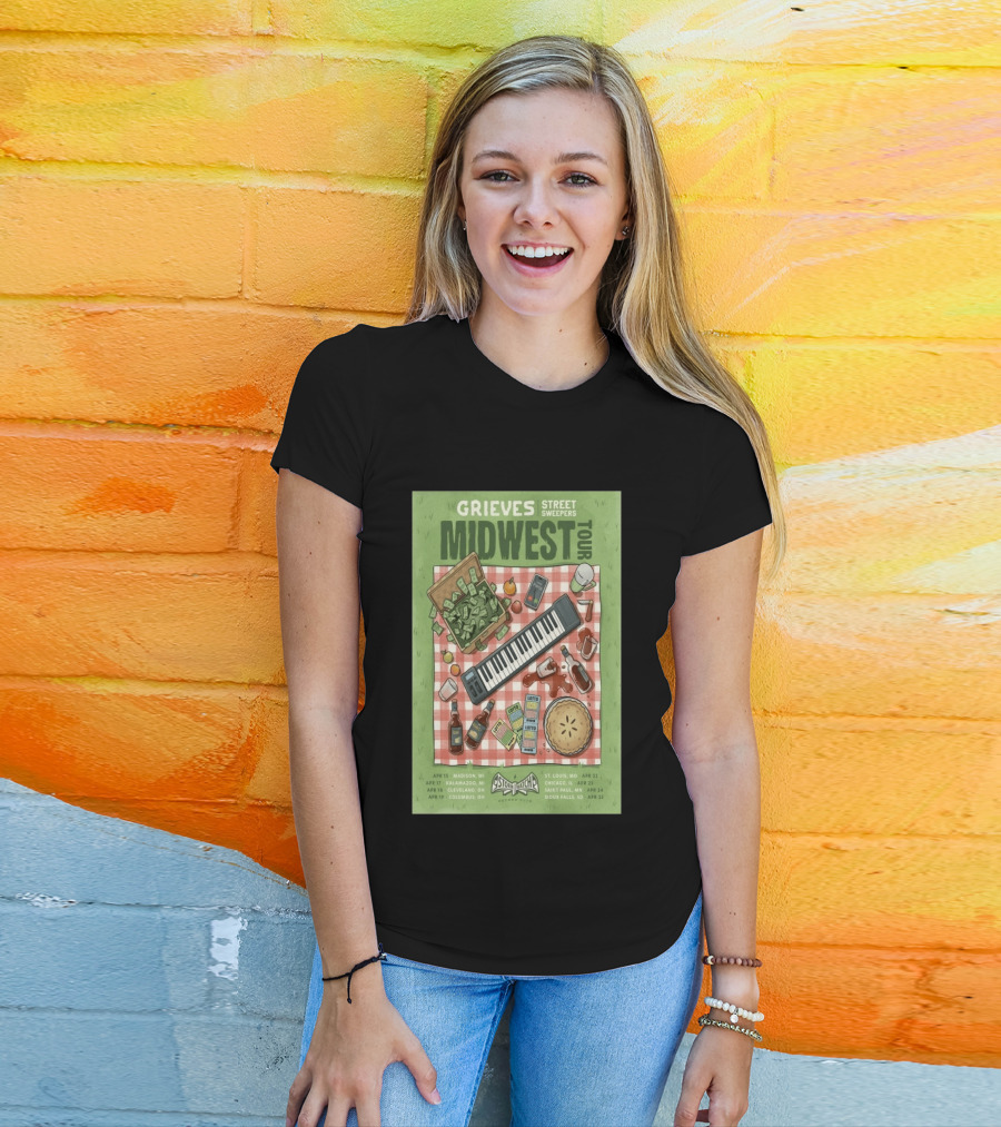 Grieves Midwest Tour Street Sweepers Storm Records 2026 Keyboard Picnic T-Shirt