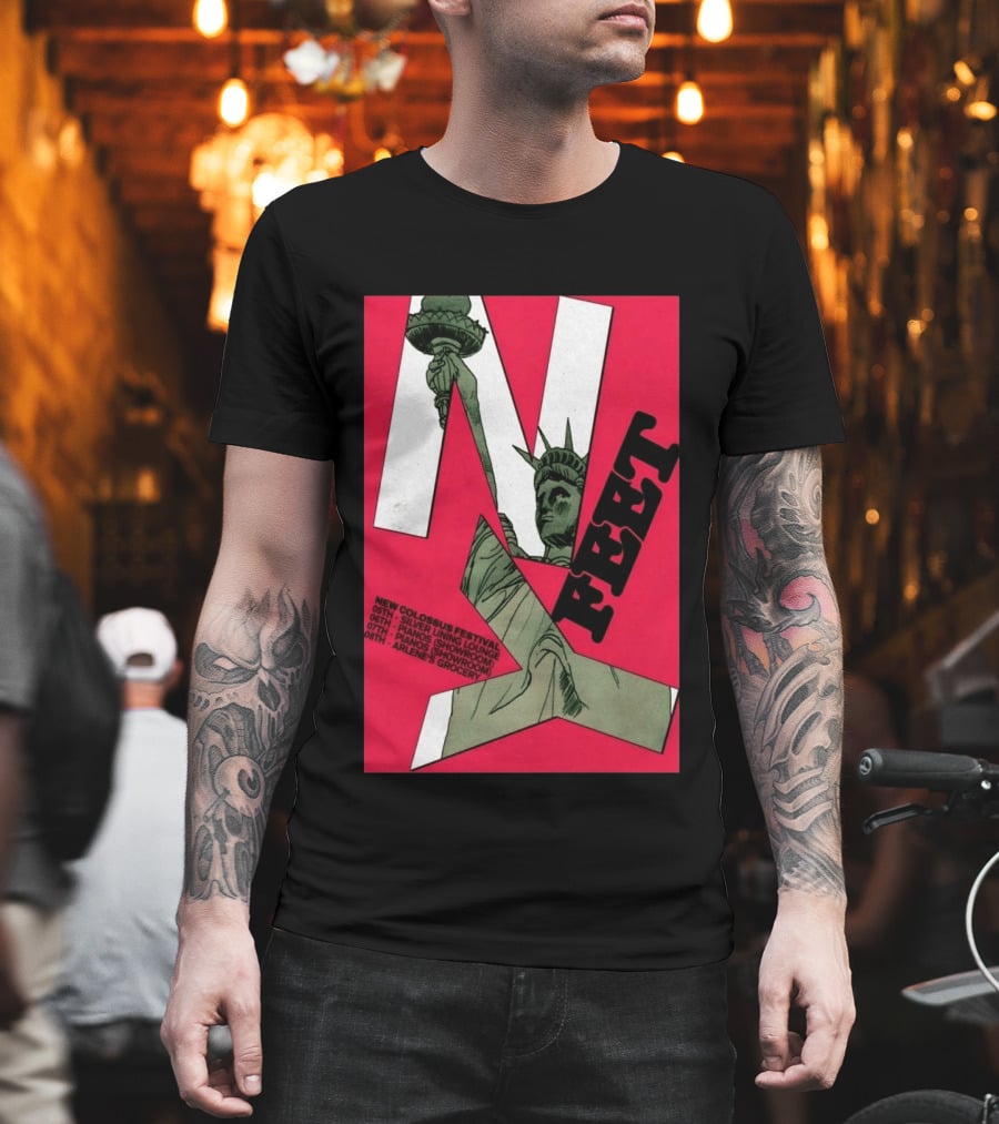 FEET New Colossus Festival 2026 Lady Liberty Statue of Liberty Silvers Pianos Arlenes T-Shirt