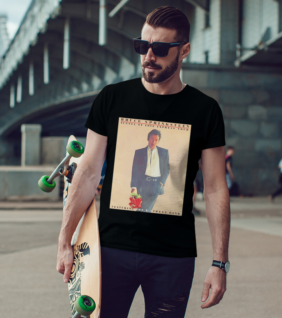 Bruce Springsteen Tunnel Of Love Express Tour Featuring The E Street Band 80s Vintage Rock Music Memorabilia T-Shirt