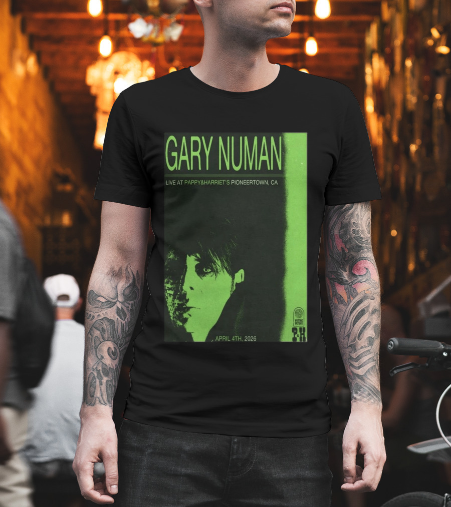 Gary Numan Live at Pappy & Harriet's Pioneertown CA April 4th 2026 T-Shirt