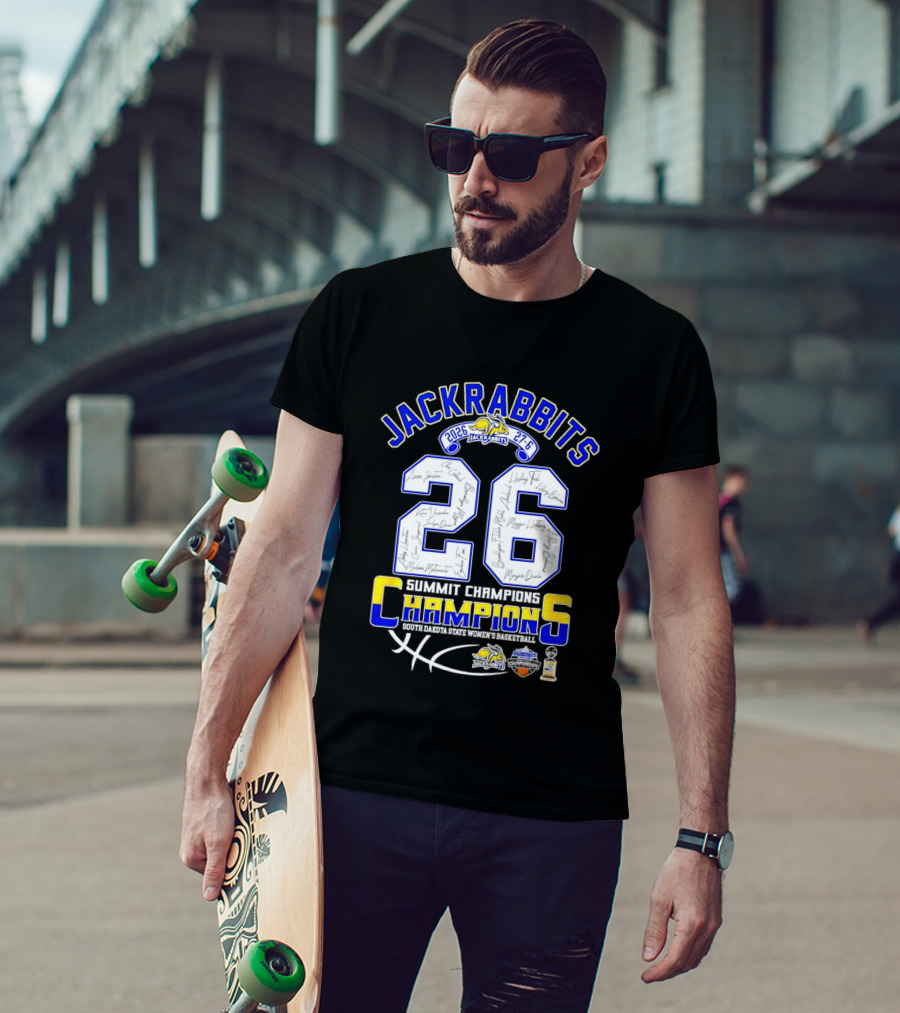 Jackrabbits Summit League Champions 2026 27 6 Score Signature Edition T-Shirt