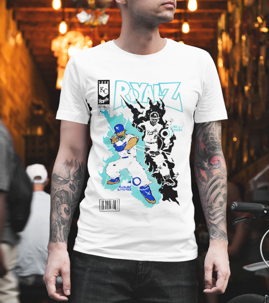KC Royals Estévez Erceg Royalz Cartoon Baseball T-Shirt