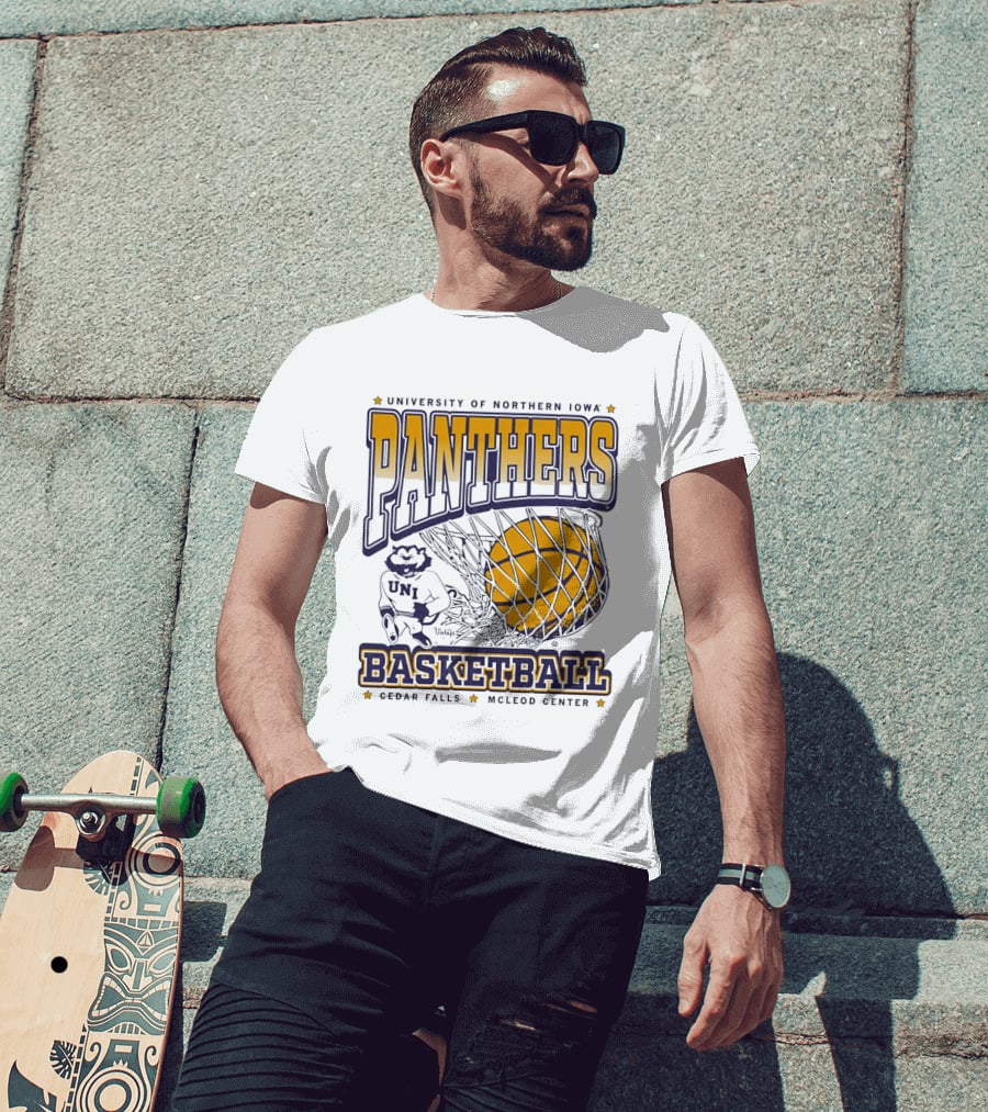 University Of Northern Iowa Panthers Basketball Cedar Falls McLeod Center UNI Panthers T-Shirt