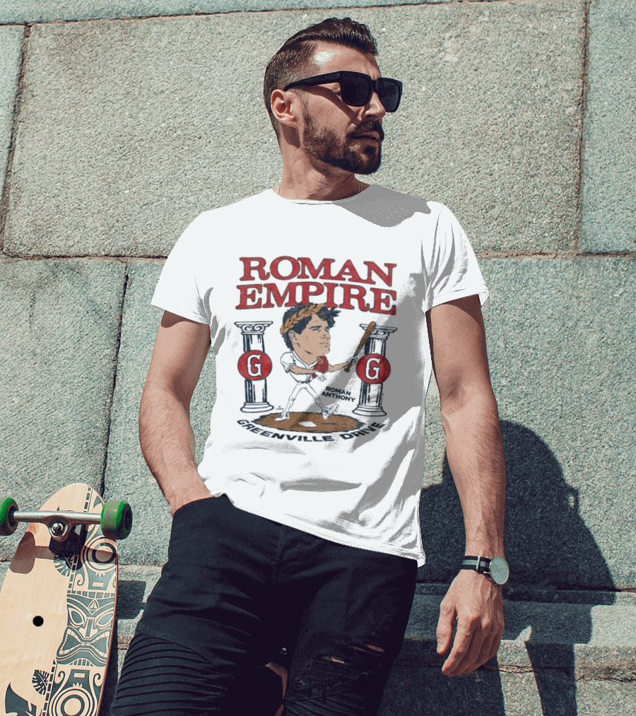 Roman Empire Greenville Drive Roman Anthony Baseball Player T-Shirt