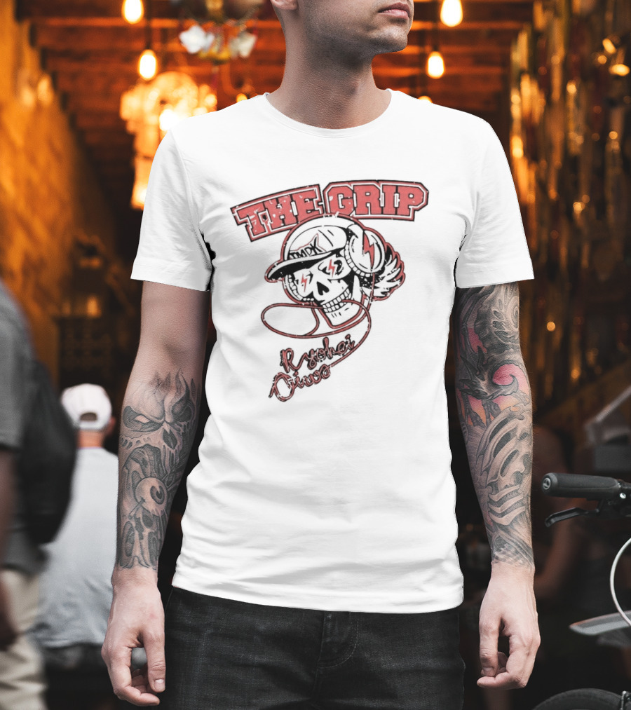 Ryohei Oiwa New Japan Pro Wrestling The Grip Thunderbolt Skull T-Shirt