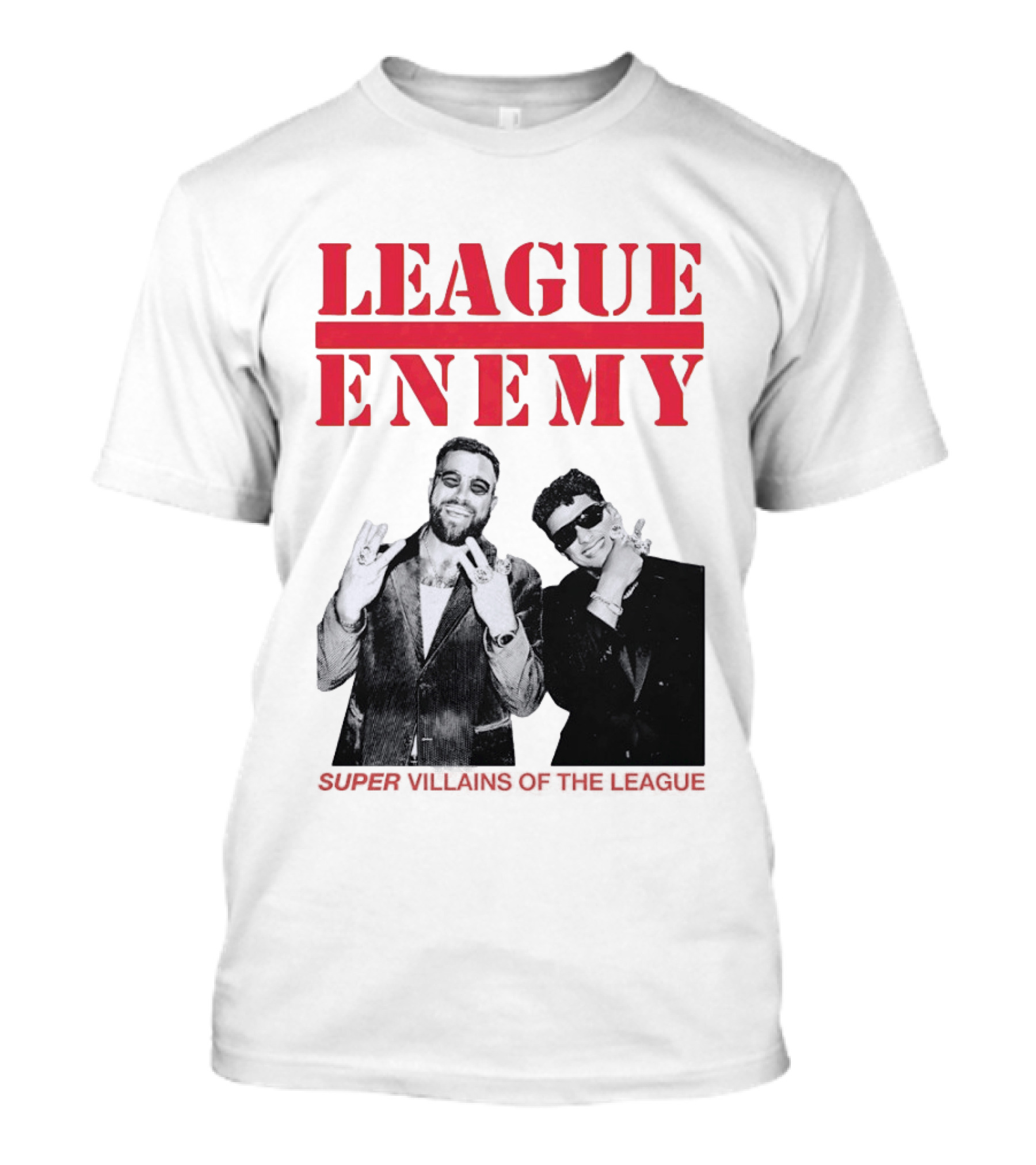 League Enemy Super Villains Of The League Patrick Mahomes Travis Kelce T-Shirt