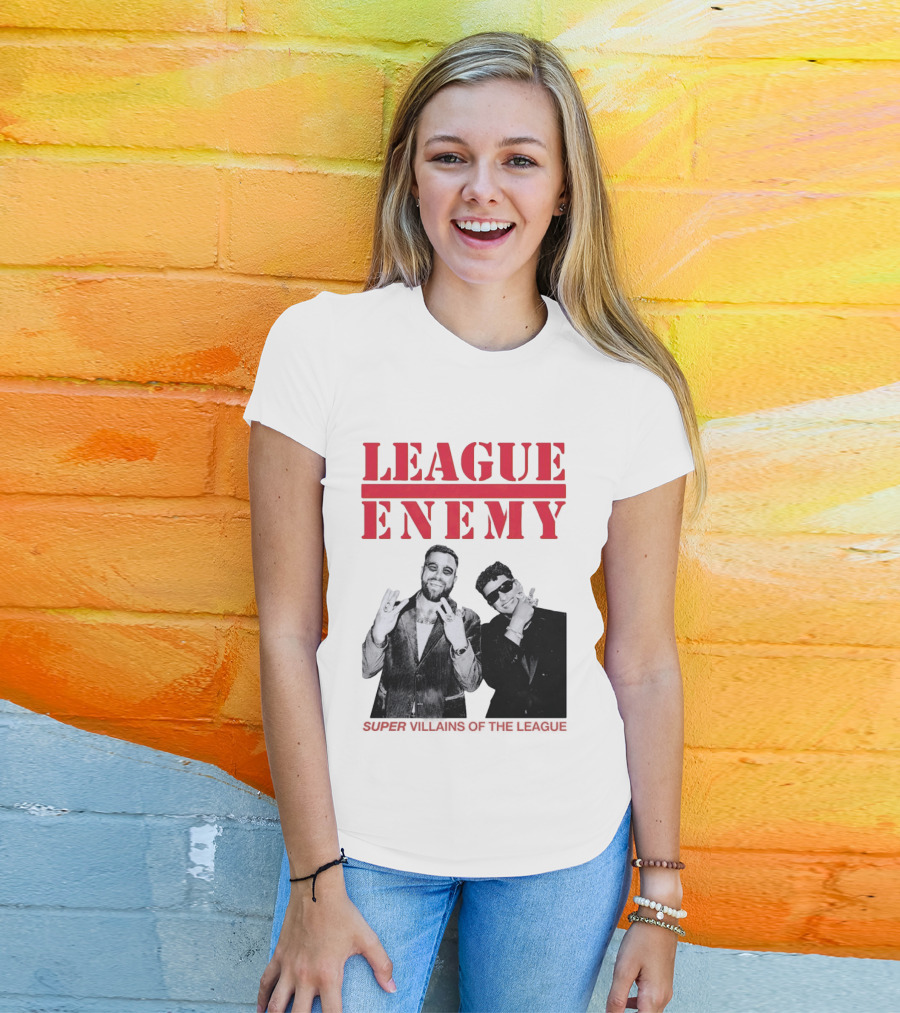 League Enemy Super Villains Of The League Patrick Mahomes Travis Kelce T-Shirt