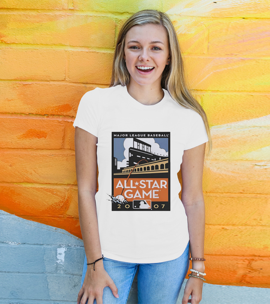 Major League Baseball All Star Game 2007 Stadium Illustrations T-Shirt