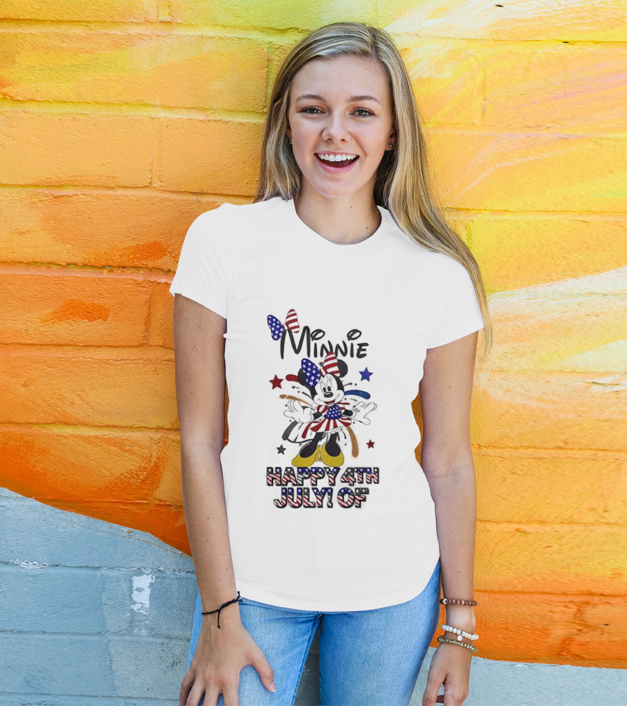 Minnie Mouse Happy 4th July Party In The USA Celebration T-Shirt