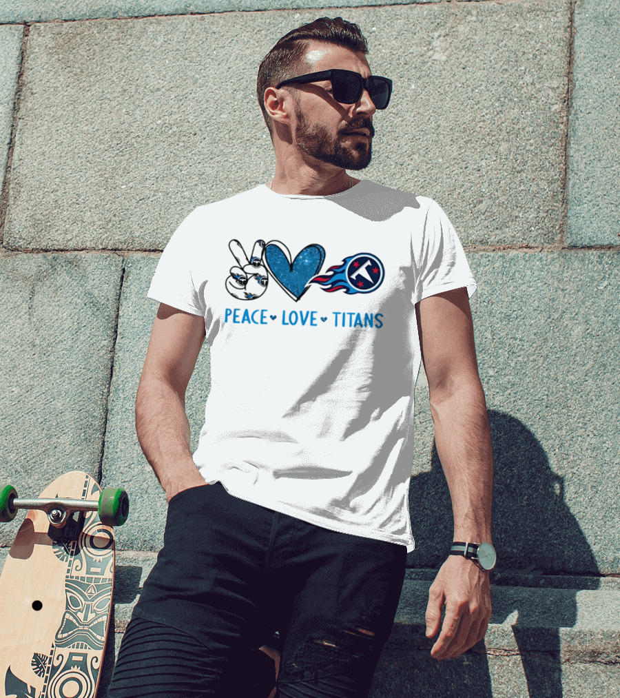 Peace Love Tennessee Titans Football Team T-Shirt