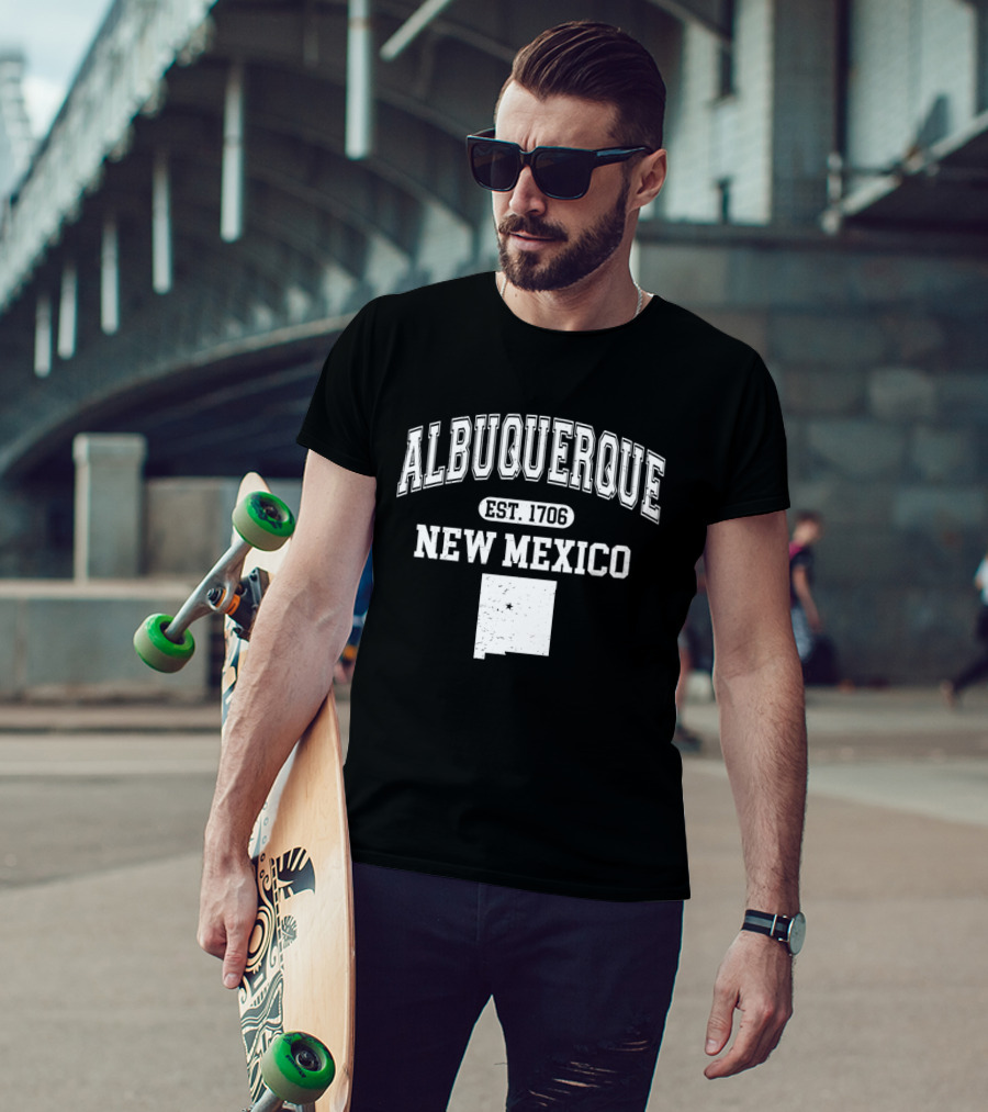 Albuquerque New Mexico Est 1706 Varsity T-Shirt