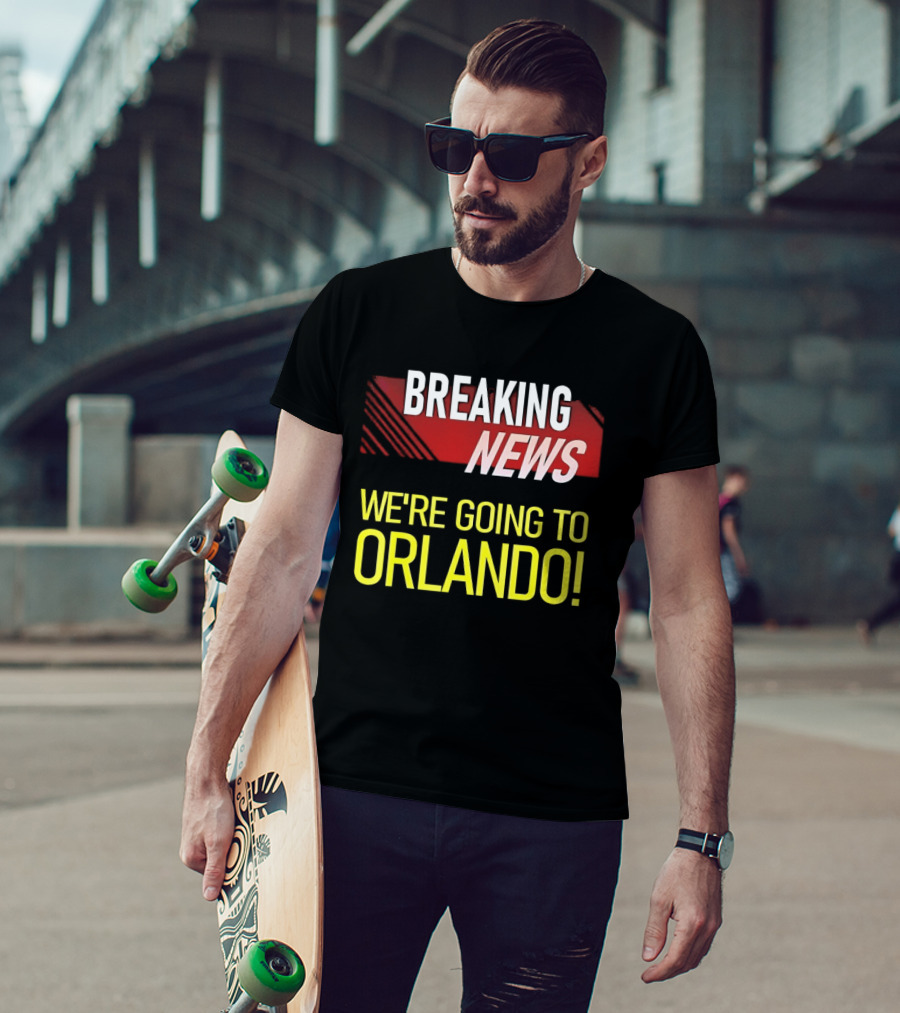 Breaking News We're Going To Orlando Fun Travel Announcement T-Shirt