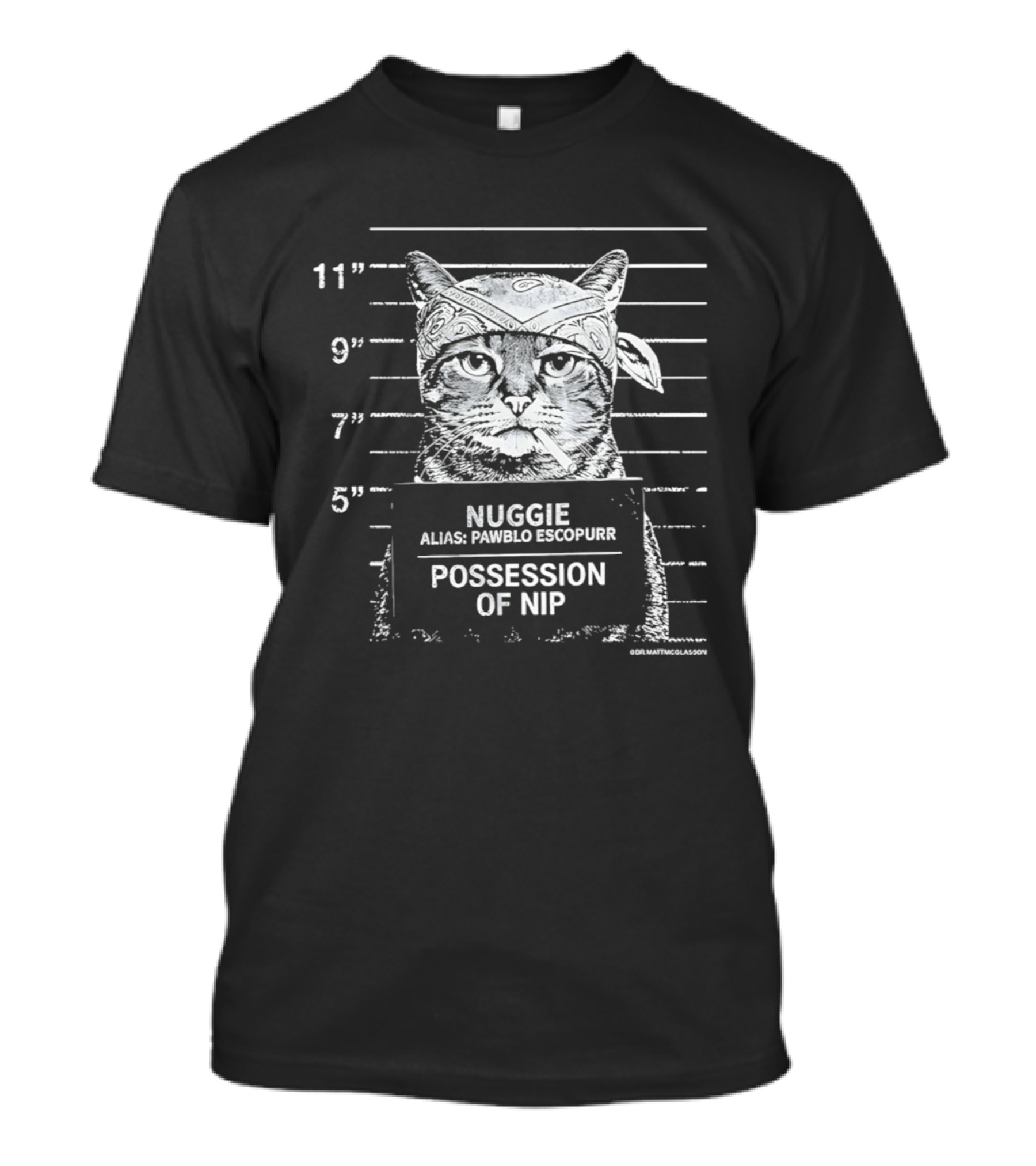 Nuggie Pawblo Escopurr Possession Of Nip Shot Cat Humor T-Shirt