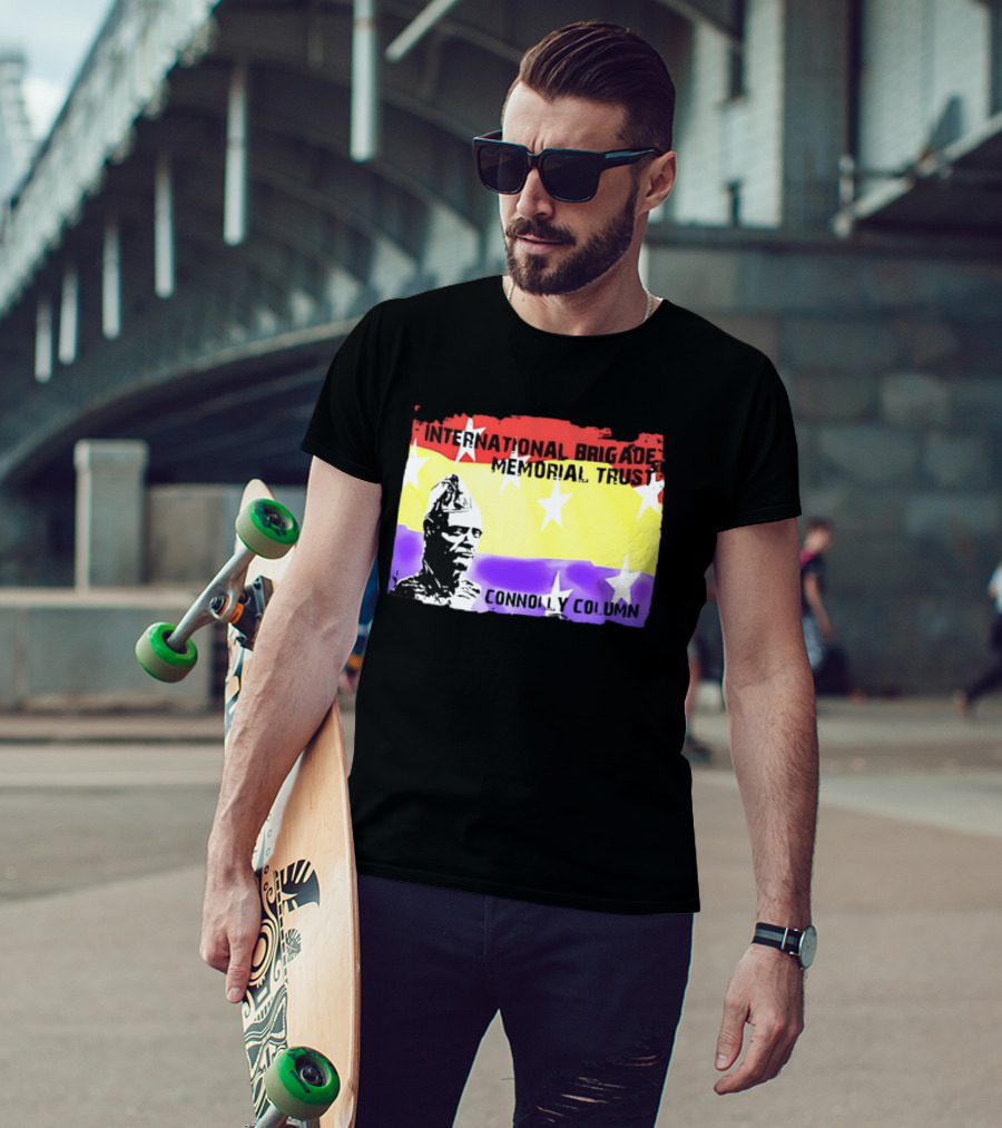 International Brigade Memorial Trust Connolly Column Star Flag T-Shirt