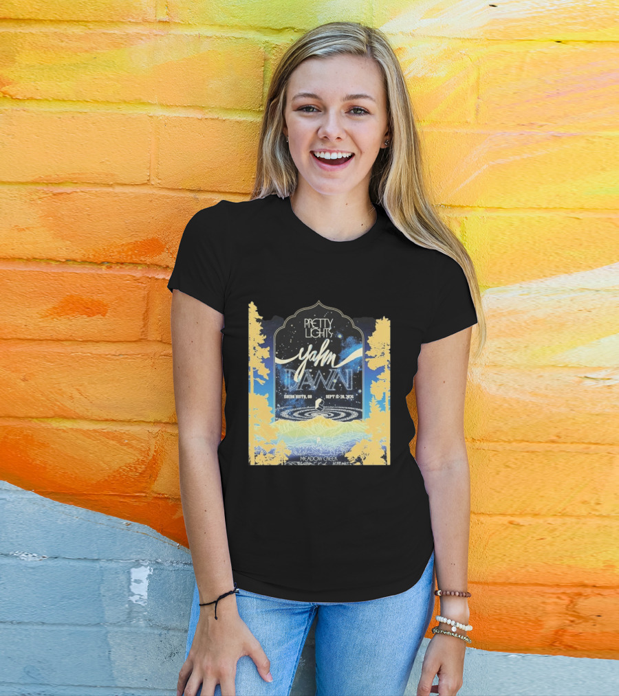 Pretty Lights Yahn Dawn 2026 Buena Vista Colorado Meadow Creek September 18 20 Event T-Shirt