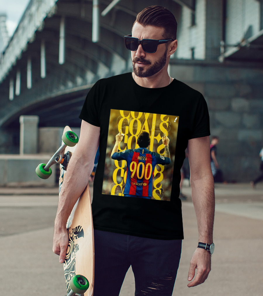 Messi 900 Goals Unicef Barcelona Jersey T-Shirt