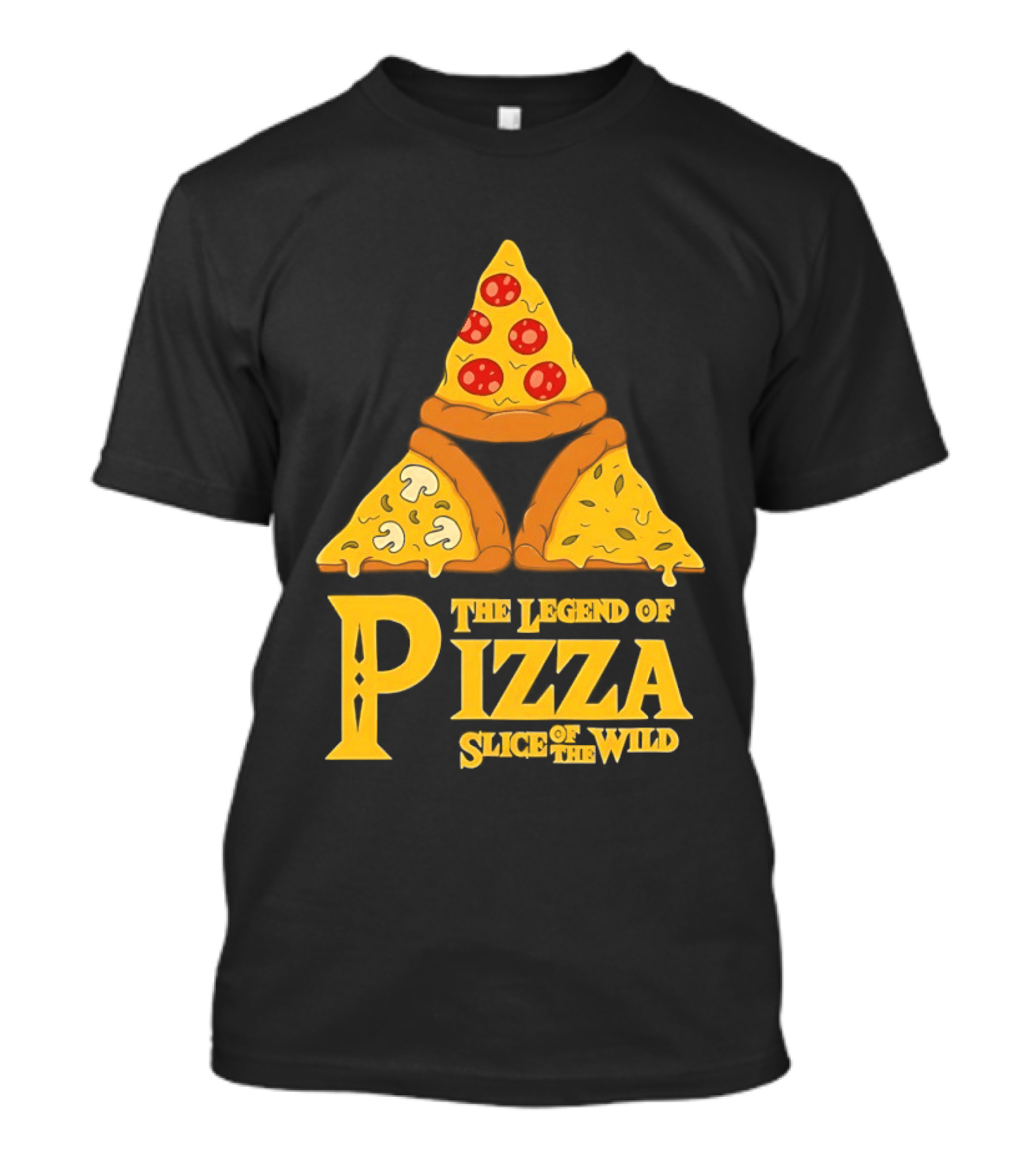 The Legend Of Pizza Slice Of The Wind Funny Gaming Parody Pizza Slices Adventure Mocking Iconic Gaming T-Shirt
