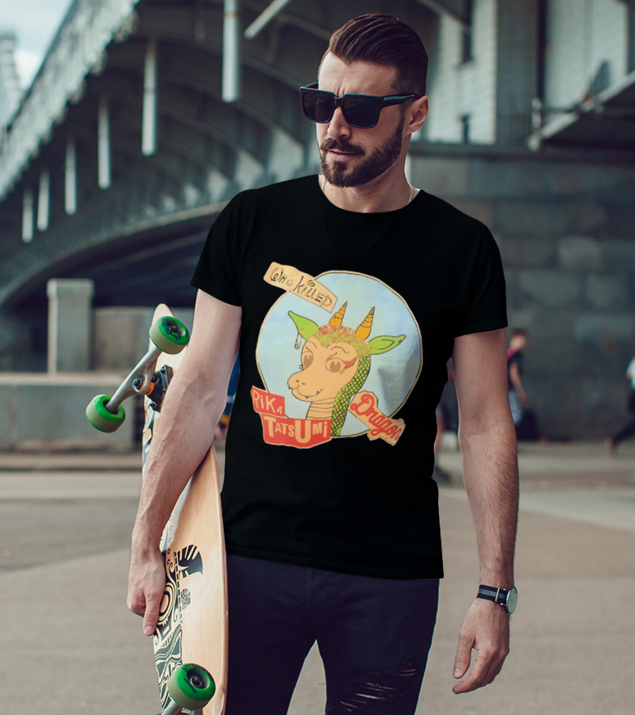 Who Killed Rika Tatsumi Dragon Image With Colorful Cartoon T-Shirt