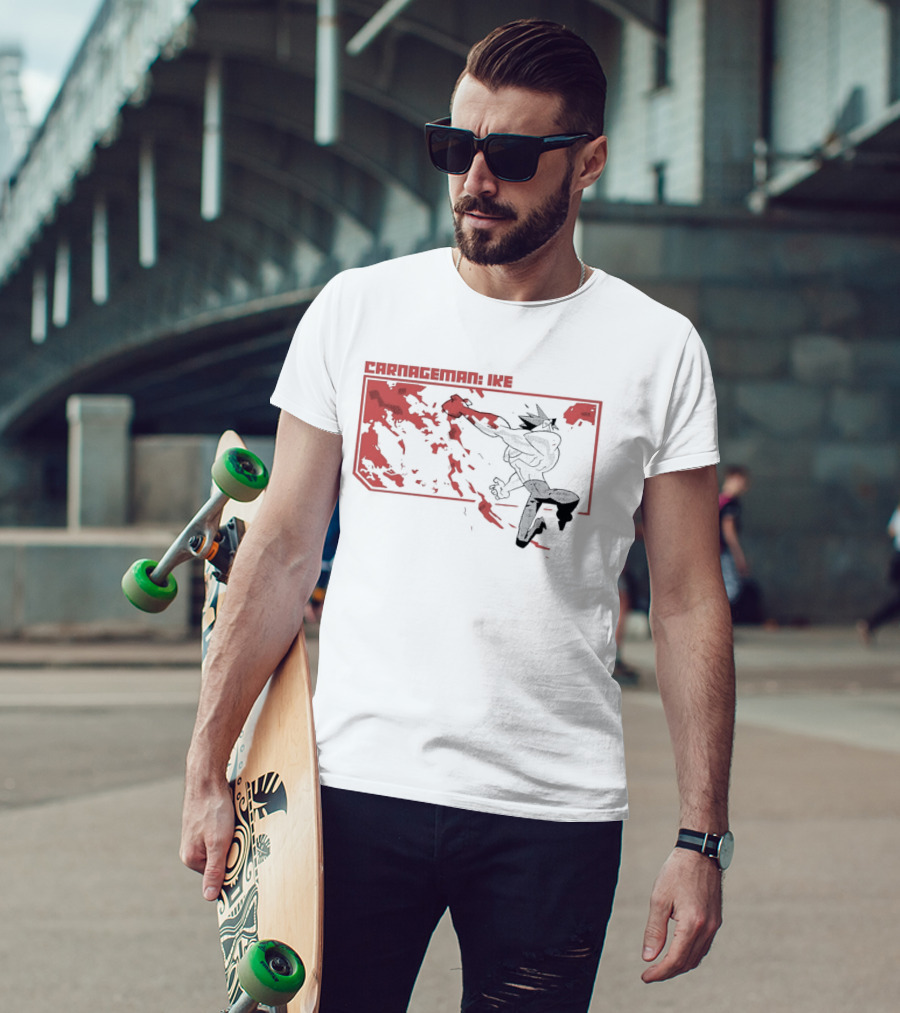 Carnageman Ike Comic Explosive Action T-Shirt
