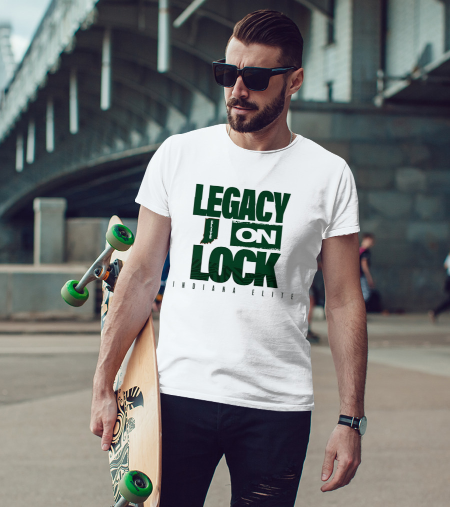Legacy On Lock Indiana Elite Basketball State Pride T-Shirt