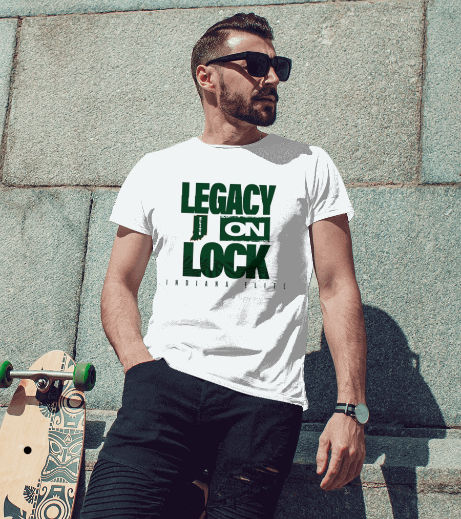 Legacy On Lock Indiana Elite Basketball State Pride T-Shirt