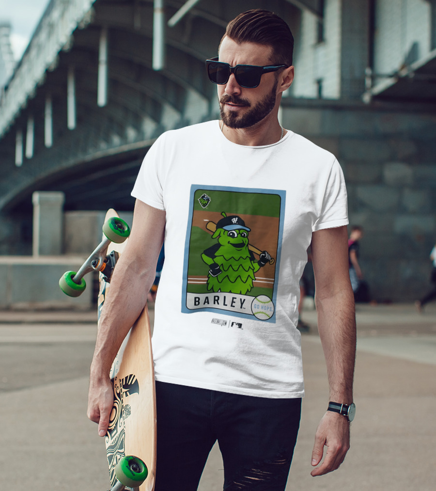 Hillsboro Hops Barley Go Hops Baseball T-Shirt